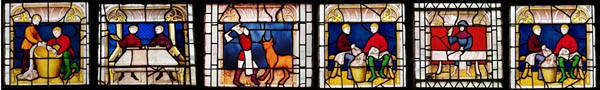 notre dame window depicting guild